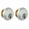 Global Door Controls 1-5/32 in. Mortise Double Brass Keyed Alike Cylinder Lock for Adams Rite Type Storefront Door in Aluminum TH1100-BCX2AL